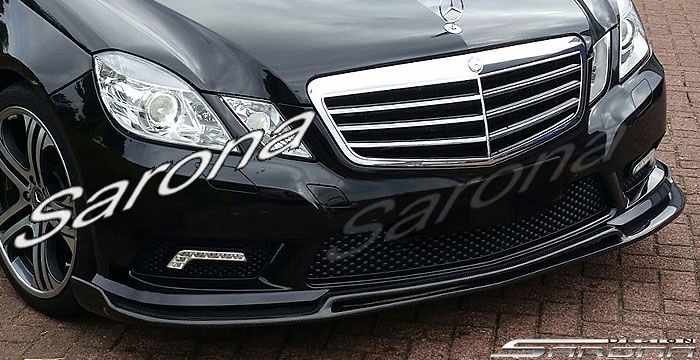 Custom Mercedes E Class  Sedan Front Lip/Splitter (2010 - 2013) - $640.00 (Part #MB-036-FA)